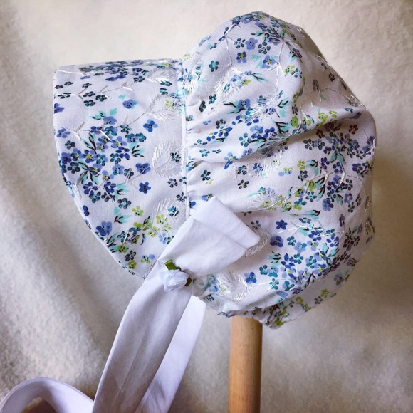 Floral Print Bonnet Pioneer Style Medium - Picture 4 of 6